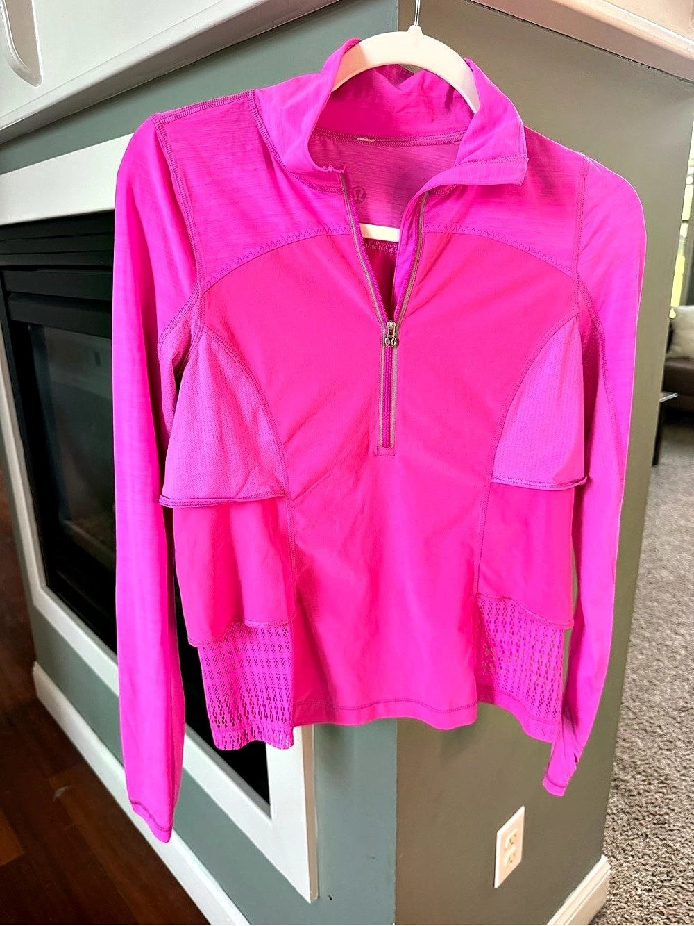 lululemon Pink Athletic half Jacket pullover Size 4